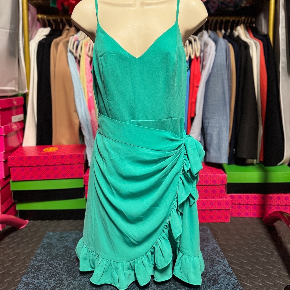 Lilly Pulitzer Alisa Wrap Dress - Botanical Green (Size 0)